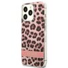 Etui GUESS Leopard Electro Stripe do Apple iPhone 13 Pro Max Różowy