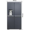 Lodówka HAIER HCR7918EIMB Cube Series 7 Absolute Ice Side by Side No frost 177.5cm Szczotkowana czerń Kostkarka Podajnik wody Liczba termostatów 1