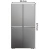Lodówka HAIER HCR7918ENMP Side by Side No frost 177.5cm Srebrna Licowane drzwi Nie