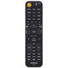 Pilot zdalnego sterowania z wieloma przyciskami, w tym m.in. BD/DVD, GAME, CBL/SAT, STRMBOX, PC, AUX, CD, TV, PHONO, TUNER, BLUETOOTH, oraz przyciski do regulacji dźwięku i nawigacji, z widocznym logo "ONKYO RC-972R" na dole.