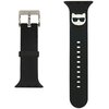Pasek KARL LAGERFELD Choupette Head do Apple Watch (42/44/45mm) Czarny