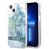 Etui GUESS Flower Liquid Glitter do Apple iPhone 13 Zielony