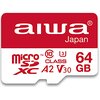 Karta pamięci AIWA microSD 64GB + Adapter Klasa prędkości A2