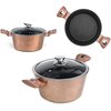Zestaw garnków BERLINGER HAUS Metallic Line Rose Gold Edition BH-6191 (11 elementów) Przeznaczenie Kuchnie ceramiczne