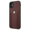 Etui BMW Leather Curve Perforate do Apple iPhone 11 Czerwony