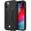 Etui BMW Leather Perforate Sides do Apple iPhone 12 Pro Max Czarny