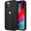 Etui BMW Leather Curve Perforate do Apple iPhone 12 Pro Max Czarny