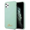 Etui GUESS Silicone Vintage Gold Logo do Apple iPhone 11 Pro Zielony