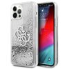 Etui GUESS 4G Big Logo Liquid Glitter do Apple iPhone 12 Pro Max Srebrny
