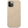 Etui GUESS Saffiano Vintage Script do Apple iPhone 12 Pro Max Złoty Model telefonu iPhone 12 Pro Max