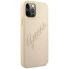 Etui GUESS Saffiano Vintage Script do Apple iPhone 12 Pro Max Złoty Kompatybilność Apple iPhone 12 Pro Max