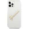 Etui GUESS Vintage Script Gold do Apple iPhone 12/12 Pro Przezroczysty Model telefonu iPhone 12