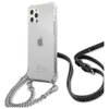 Etui GUESS 4G Silver Chain do Apple iPhone 12/12 Pro Przezroczysty Seria telefonu iPhone