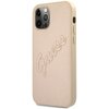 Etui GUESS Saffiano Vintage Script do Apple iPhone 12 Pro Złoty Seria telefonu iPhone