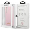 Etui GUESS Silicone Script Metal Logo do Samsung Galaxy S22+ Lawenda Marka telefonu Samsung