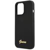 Etui GUESS Silicone Script Gold Logo MagSafe do Apple iPhone 13 Pro Max Czarny Dominujący kolor Czarny