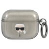 Etui na słuchawki KARL LAGERFELD Glitter Karls Head do Apple AirPods Pro Czarny