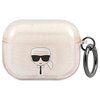 Etui na słuchawki KARL LAGERFELD Glitter Karls Head do Apple AirPods Pro Złoty