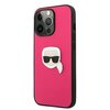 Etui KARL LAGERFELD Leather Ikonik Karl Head Metal do Apple iPhone 13 Pro Różowy Seria telefonu iPhone