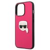Etui KARL LAGERFELD Leather Ikonik Karl Head Metal do Apple iPhone 13 Pro Różowy Typ Etui nakładka