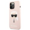 Etui KARL LAGERFELD Silicone Karl's Head do Apple iPhone 13 Pro Max Jasnoróżowy Seria telefonu iPhone