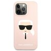 Etui KARL LAGERFELD Silicone Karl's Head do Apple iPhone 13 Pro Max Jasnoróżowy Model telefonu iPhone 13 Pro Max