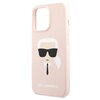 Etui KARL LAGERFELD Silicone Karl's Head do Apple iPhone 13 Pro Max Jasnoróżowy Typ Etui nakładka