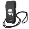 Etui KARL LAGERFELD Ikonik Saffiano Karl's Head do Apple iPhone Czarny Marka telefonu Apple