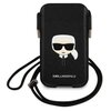 Etui KARL LAGERFELD Ikonik Saffiano Karl's Head do Apple iPhone Czarny