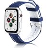 Pasek BELINE Solid Silicone do Apple Watch 2/3/4/5/6/7/8/SE/SE 2 (38/40/41mm) Granatowo-biały