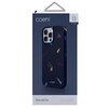 Opakowanie przedstawia etui na telefon z kolorowymi pociągnięciami pędzla na ciemnoniebieskim tle. Na opakowaniu widnieje tekst: "coehl", "MADE FOR 13 PRO MAX", "Reverie", oraz "Slim Hybrid Case With Scratch-Resistant Back".