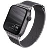 Pasek UNIQ Dante do Apple Watch 1/2/3/4/5/6/7/8/9/SE/SE2 (38/40/41mm) Grafitowy