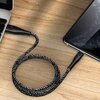 Kabel pleciony USB - Lightning USAMS U41 2 m Czarny Gwarancja 24 miesiące