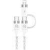 Kabel USB-C - USB-C/Lightning USAMS U31 SJ403USB02 60W 1.2 m Biały