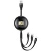 Kabel USB-A - USB-C/Lightning/Micro USB USAMS U69 3w1 15W 1 m Czarny