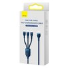 Kabel USB - Lightning/Micro USB/USB-C BASEUS Flash Series 100W 1.2 m Niebieski Typ USB-A - USB Typ-C