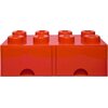 Pojemnik na LEGO z szufladkami Brick 8 Czerwony 40061730 Wymiary [cm] 50 x 18 x 25