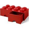 Pojemnik na LEGO z szufladkami Brick 8 Czerwony 40061730 Kolor Czerwony