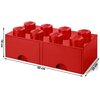Pojemnik na LEGO z szufladkami Brick 8 Czerwony 40061730 Seria Lego Classic