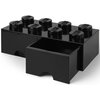 Pojemnik na LEGO z szufladkami Brick 8 Czarny 40061733 Kolor Czarny
