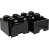 Pojemnik na LEGO z szufladkami Brick 8 Czarny 40061733 Motyw Brick 8