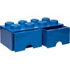 Pojemnik na LEGO z szufladkami Brick 8 Niebieski 40061731 Motyw Brick 8