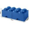 Pojemnik na LEGO z szufladkami Brick 8 Niebieski 40061731 Seria Lego Classic