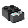 Pojemnik na LEGO z szufladką Brick 4 Czarny 40201733 Wymiary [cm] 15.8 x 11.3 x 15.8