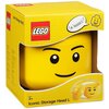 Pojemnik na LEGO duża głowa Chłopiec Żółty 40321724 Motyw Głowa