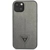 Etui GUESS Saffiano Triangle Logo do Apple iPhone 13 Srebrny Model telefonu iPhone 13