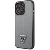 Etui GUESS Saffiano Triangle Logo do Apple iPhone 13 Pro Srebrny Seria telefonu iPhone