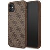 Etui GUESS 4G Metal Gold Logo do Apple iPhone 11 Brązowy
