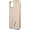 Etui GUESS Saffiano Triangle Logo do Apple iPhone 13 Mini Beżowy Dominujący kolor Beżowy