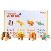 Klocki drewniane MALBLO Eco Mega zestaw Animal 